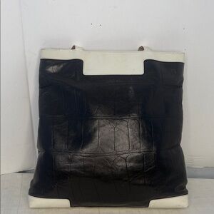 Falor Genuine Leather Croc Embossed Tote Bag